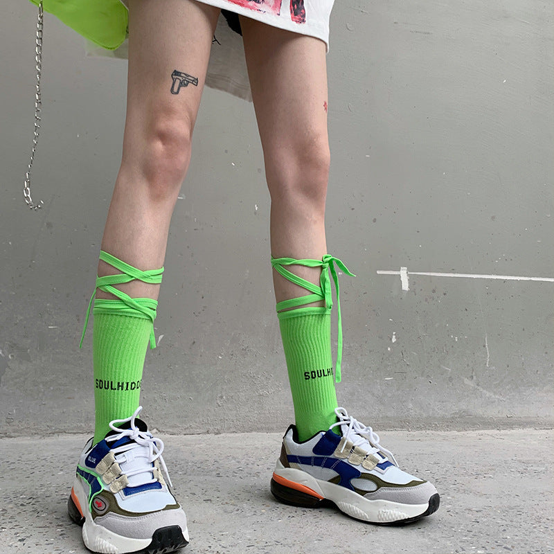 cross-strap socks